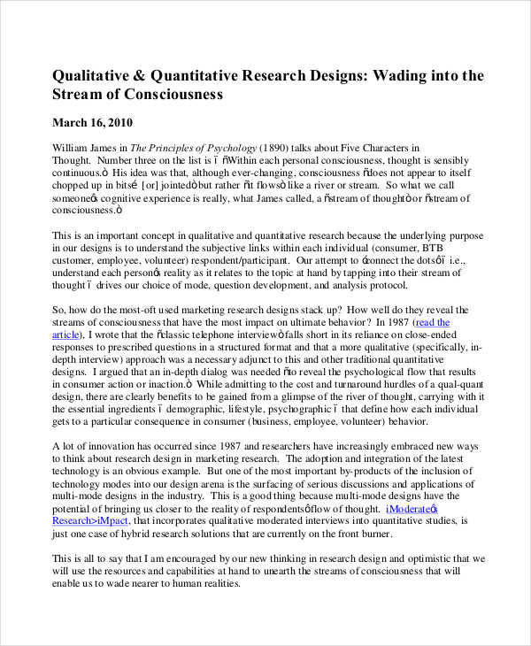 research paper example qualitative