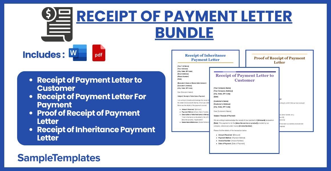 receipt of payment letter bundle