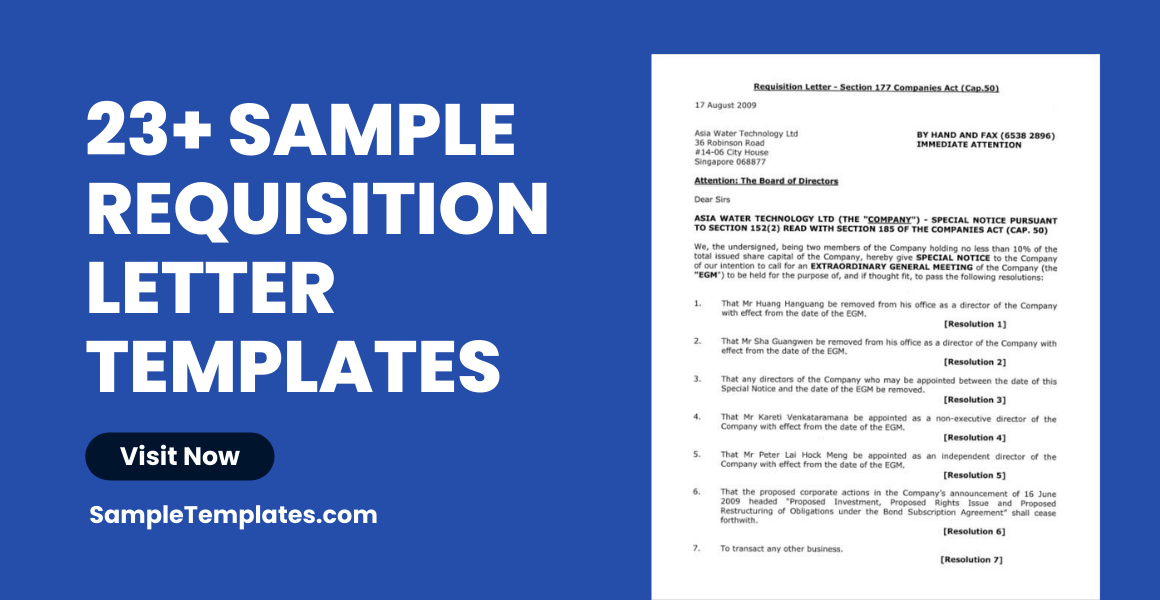 requisition letter template