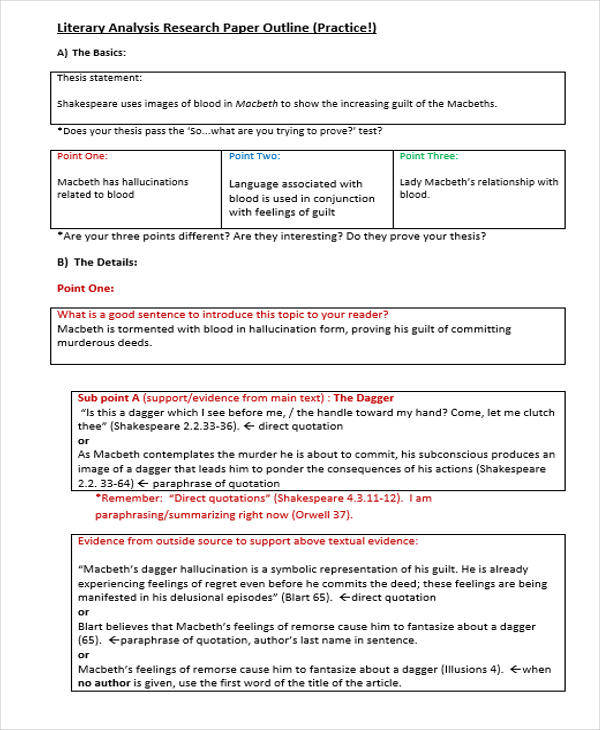 analytical research paper template