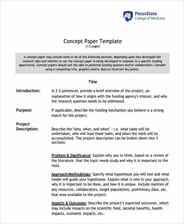 research concept paper sample