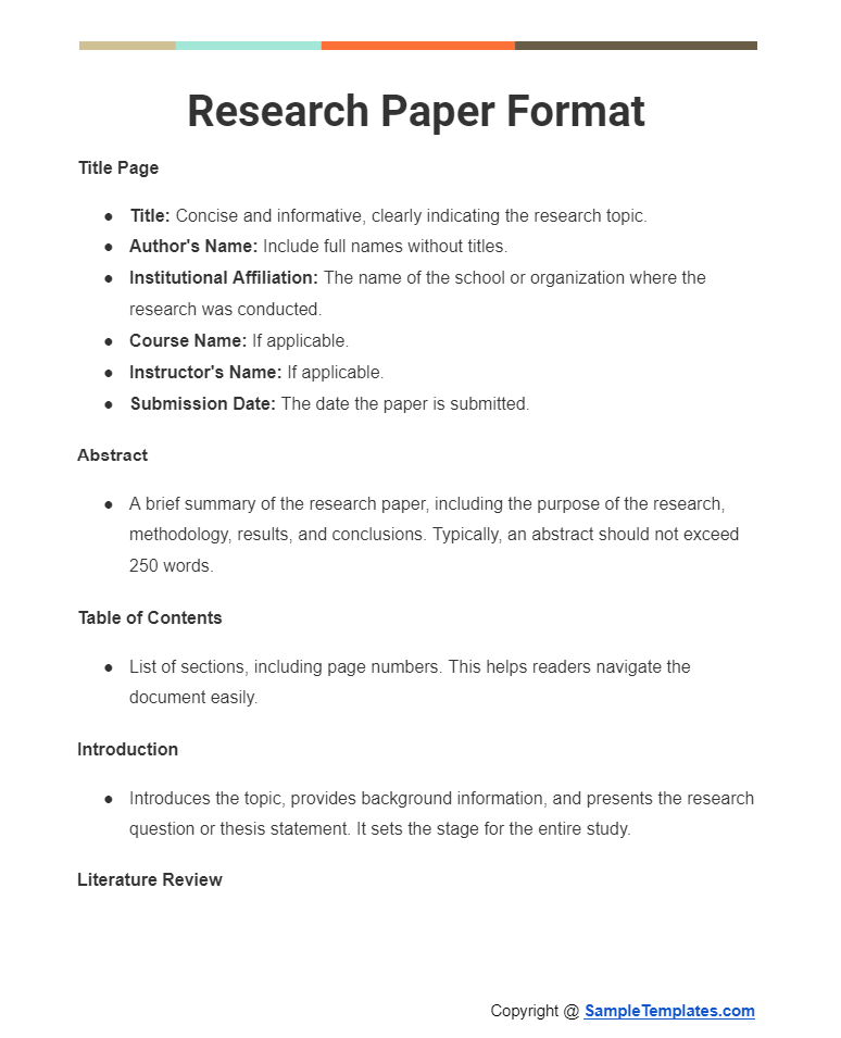 research paper format