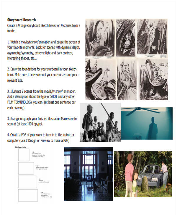 research storyboard