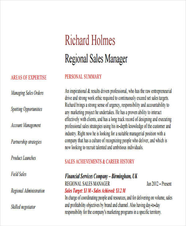 Free 26 Professional Manager Resume Templates In Psd Ms