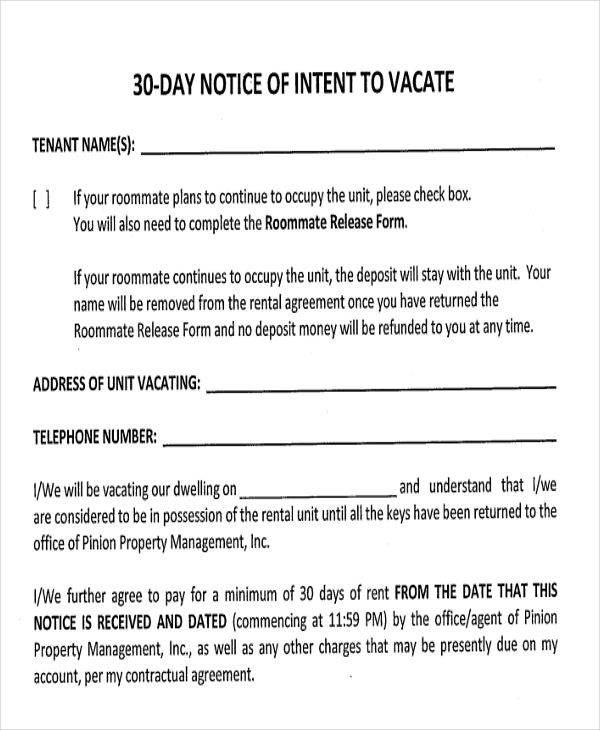 roommate eviction notice