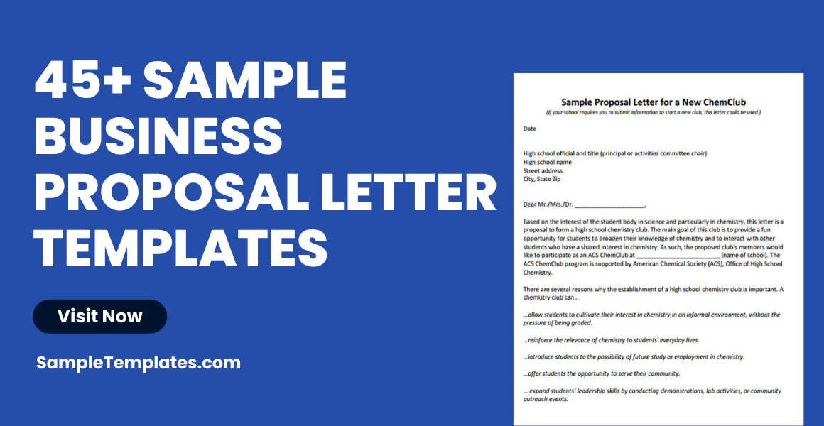 sample business proposal letter template