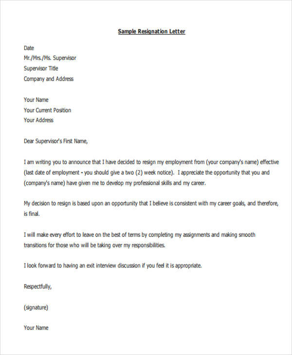 company from to reason resign a Samples, Templates Letters Examples, Resignation Company 12