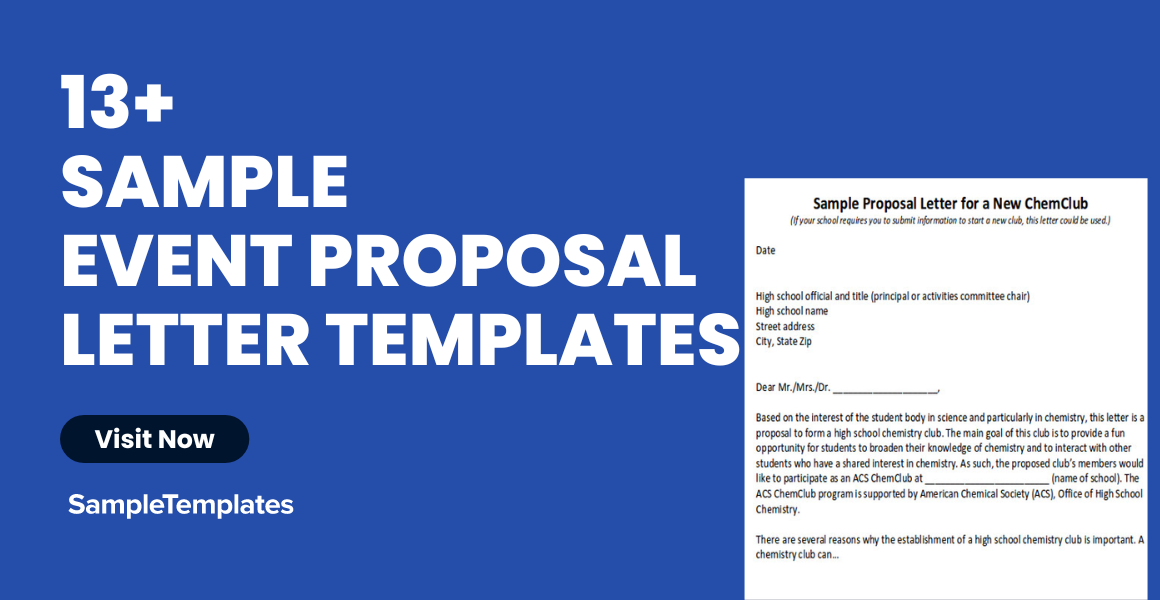 sample event proposal letter templates