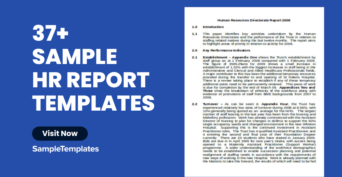 Sample HR Report Template