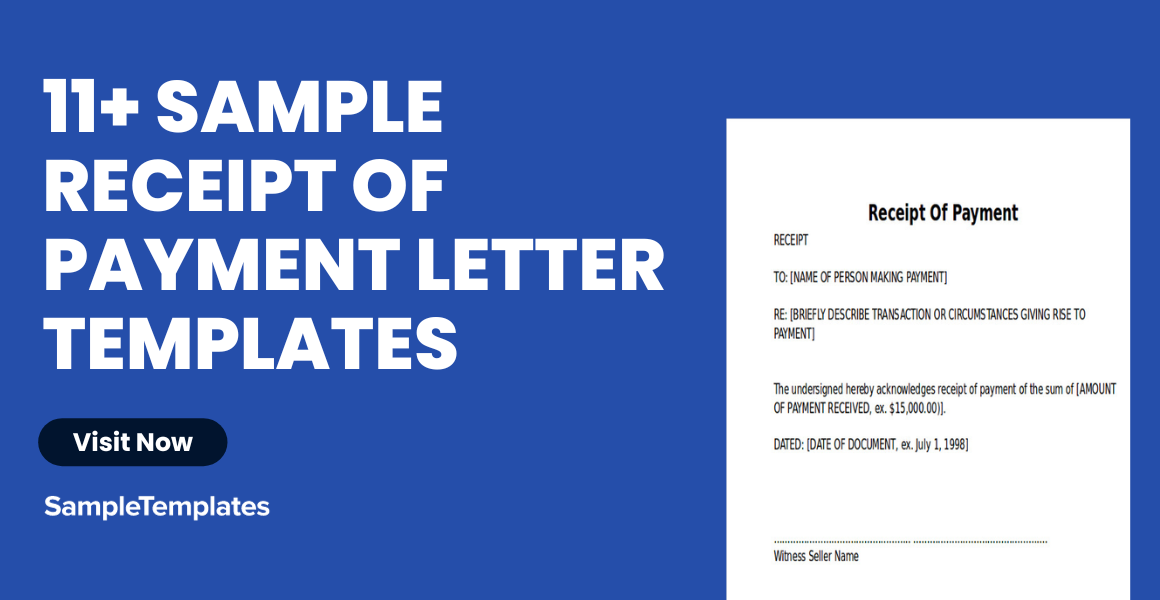 sample receipt of payment letter template