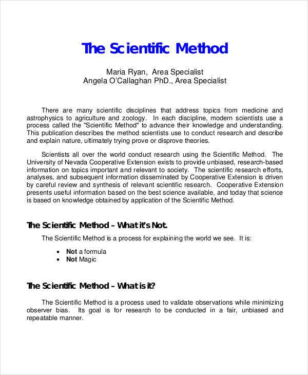 scientific research writing format
