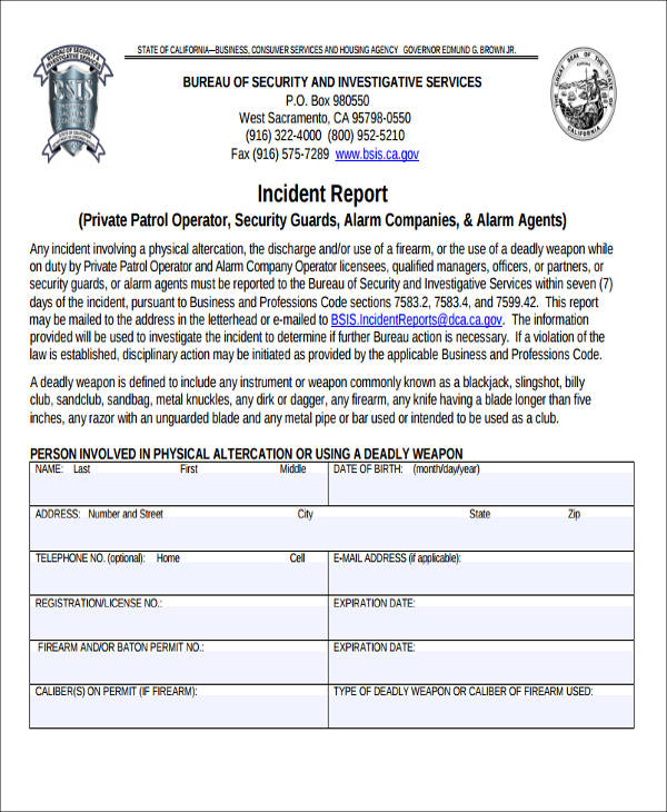 security guard incident report in pdf1