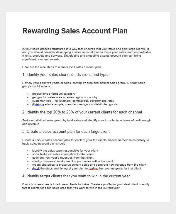 simple account plan