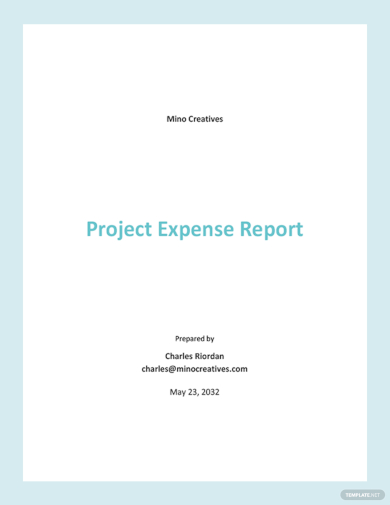 simple project expense report template