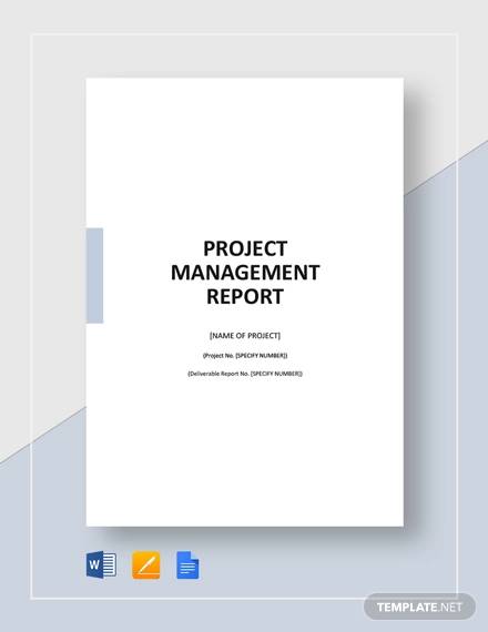 simple project management report 