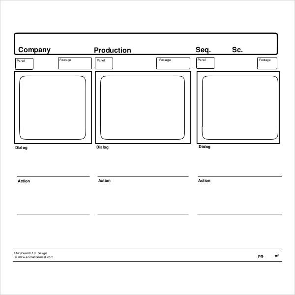 tv storyboard template