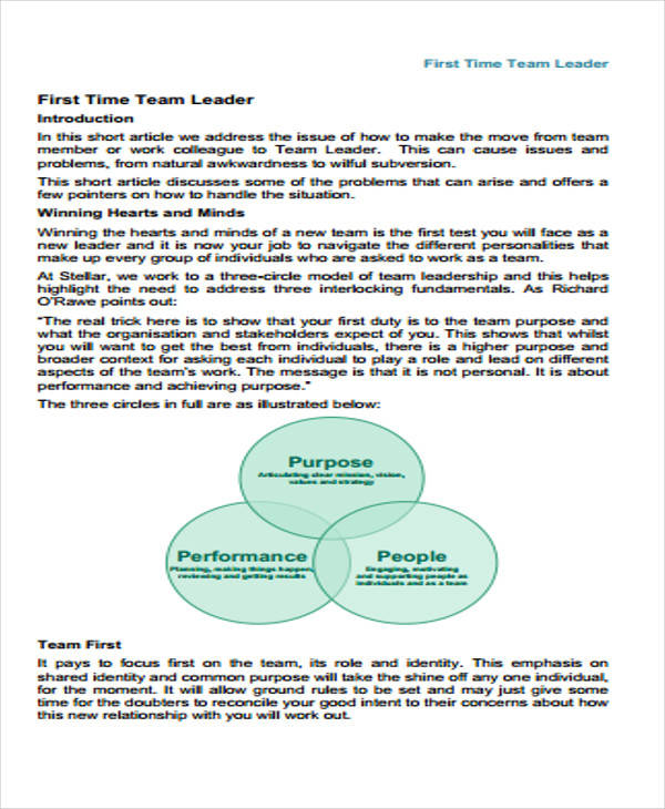 team leader introduction speech example