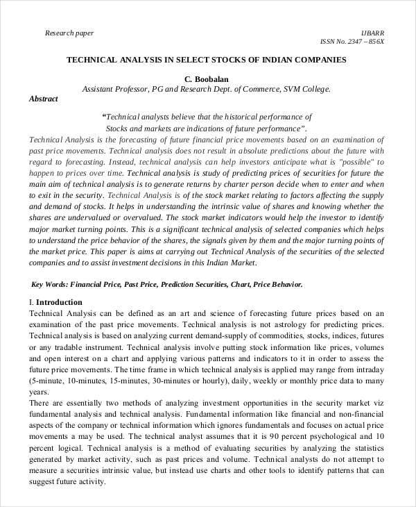 example of analysis section of research paper