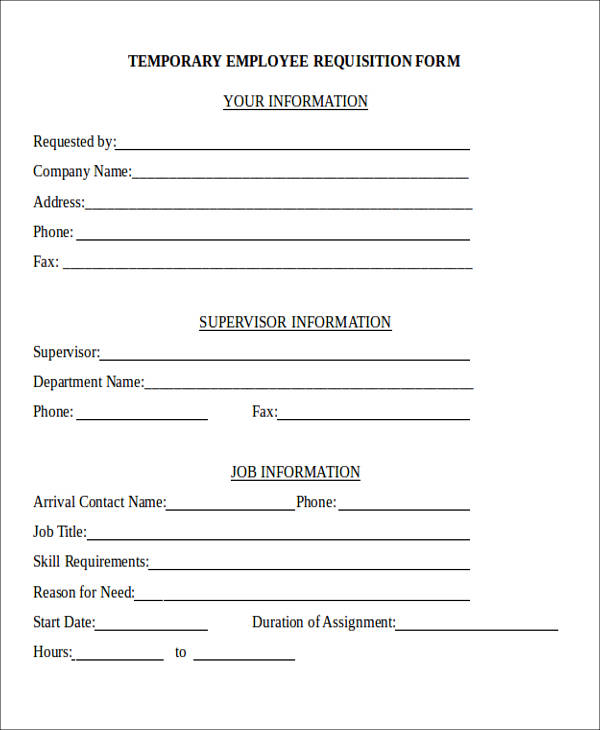 temporary employee requisition form1