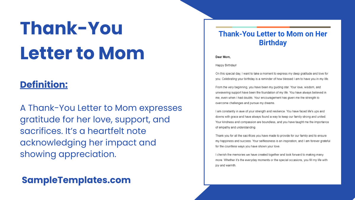 Thank-You Letter to Mom