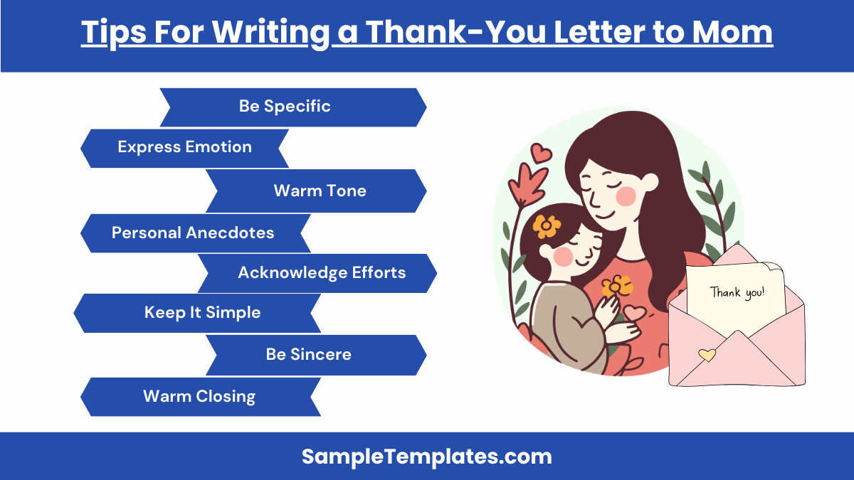 tips for writing a thank you letter to mom