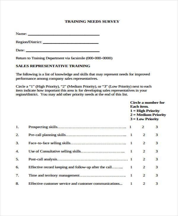 training needs survey form1