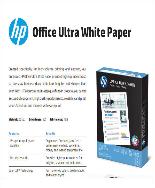 ultra bright white paper