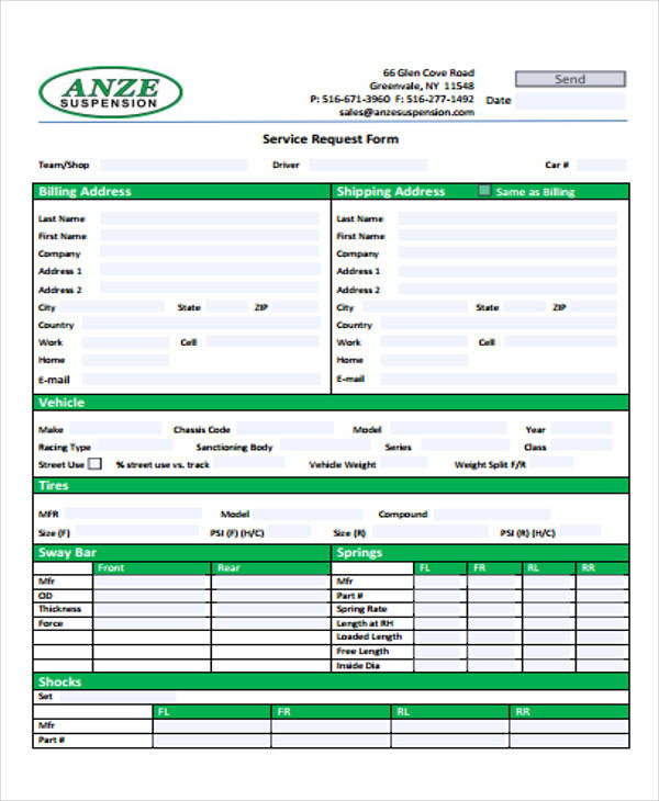 FREE 20 Service Form Formats In PDF MS Word