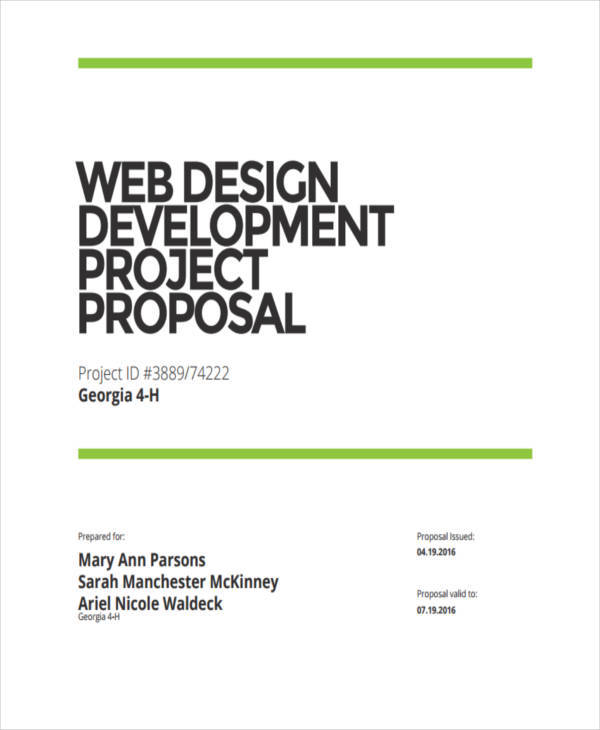 web development project proposal