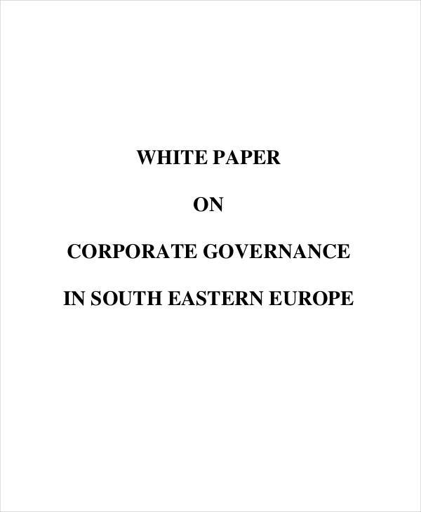 white corporate governance paper