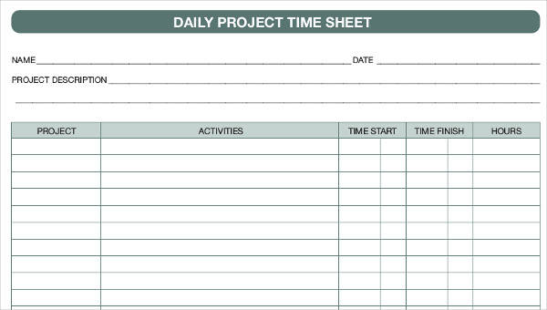 41+ Timesheet Templates | Sample Templates