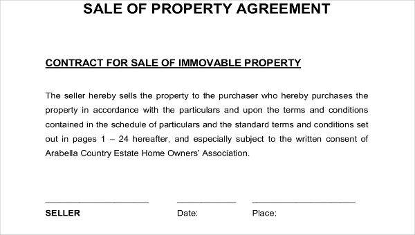 7 Property Contract Samples Templates 7 Property Contract Samples Templates