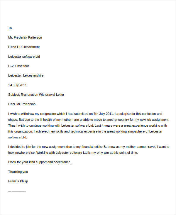 Rn Letter Of Resignation from images.sampletemplates.com