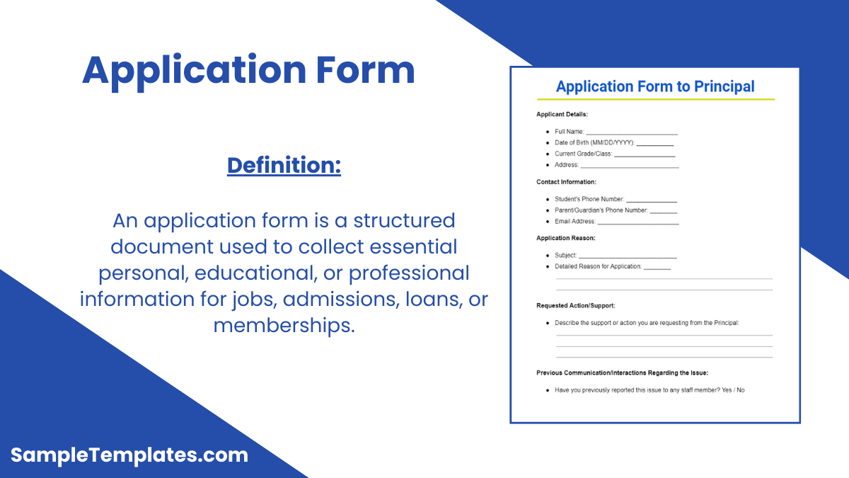 Application Forms