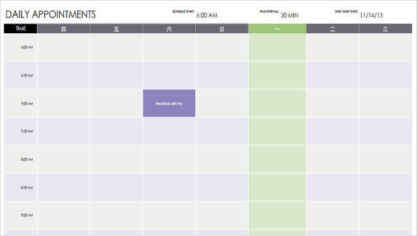 Free 6 Appointment Calendar Templates In Ms Word Pdf Google Docs