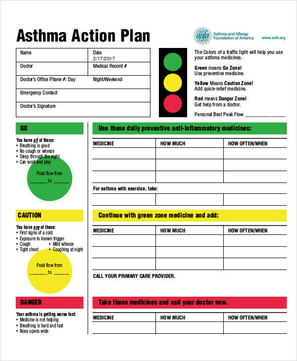 asthma action plan