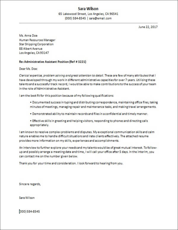 best cover letter template 2017