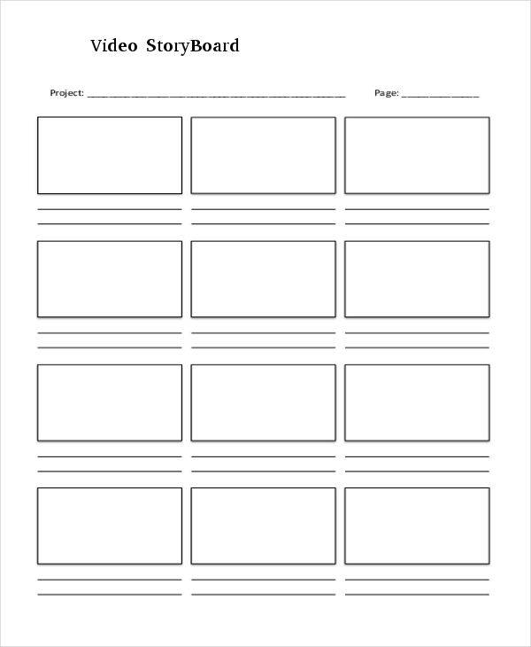 Storyboard Template Word Doc