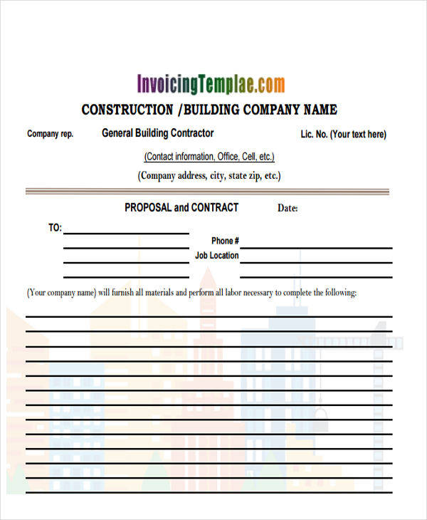 building contractor invoice