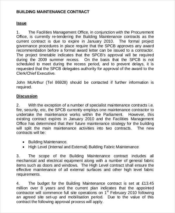 building maintenance contract1