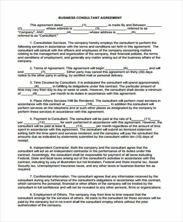 business consulting agreement contract1