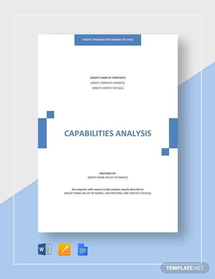 capabilities analysis