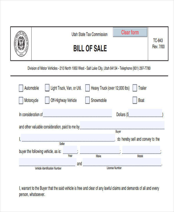 car dealer sales receipt