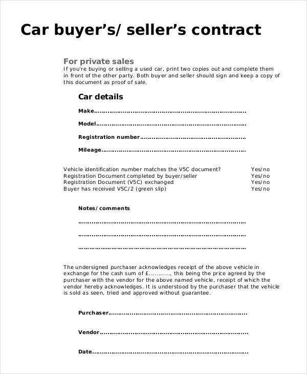 car payment contract