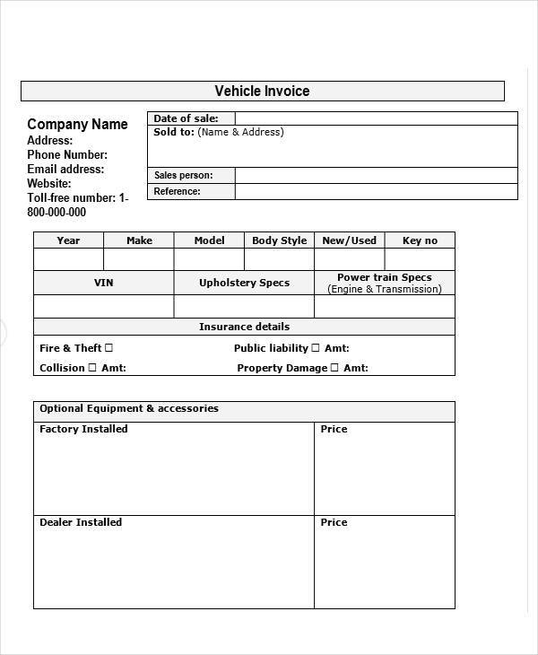 Purchase Invoice Templates 16 Free Word Excel & PDF