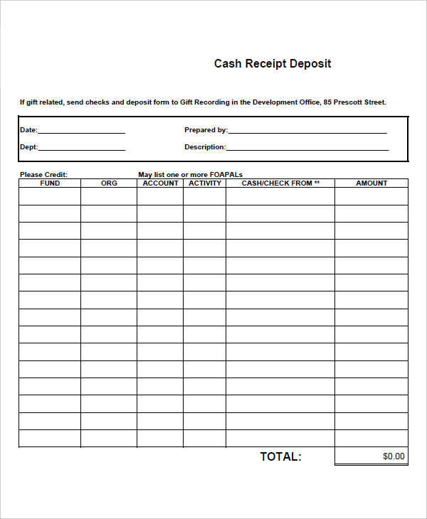 8+ Cash Receipt Templates - Free Sample, Example, Format 