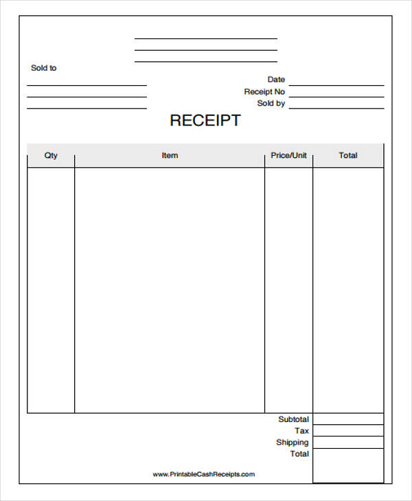 FREE 5+ Cash Invoice Templates in MS Word PDF