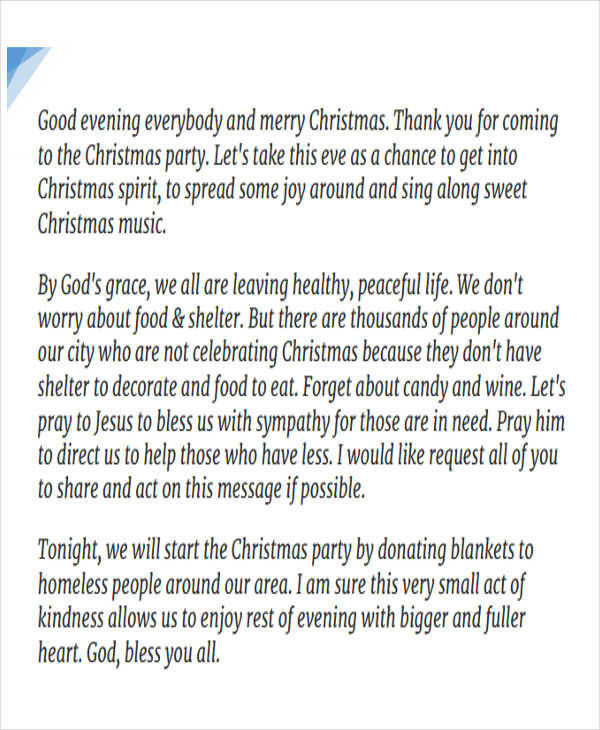 Closing Remarks For Christmas Program