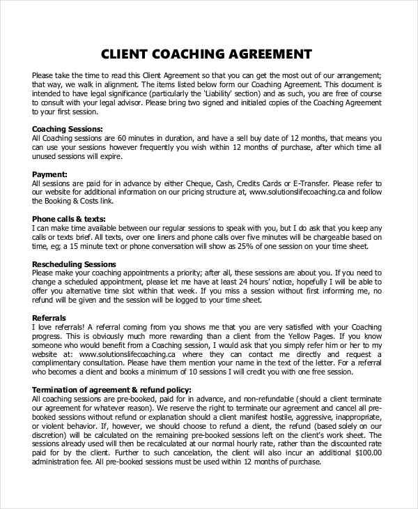 new client contract template