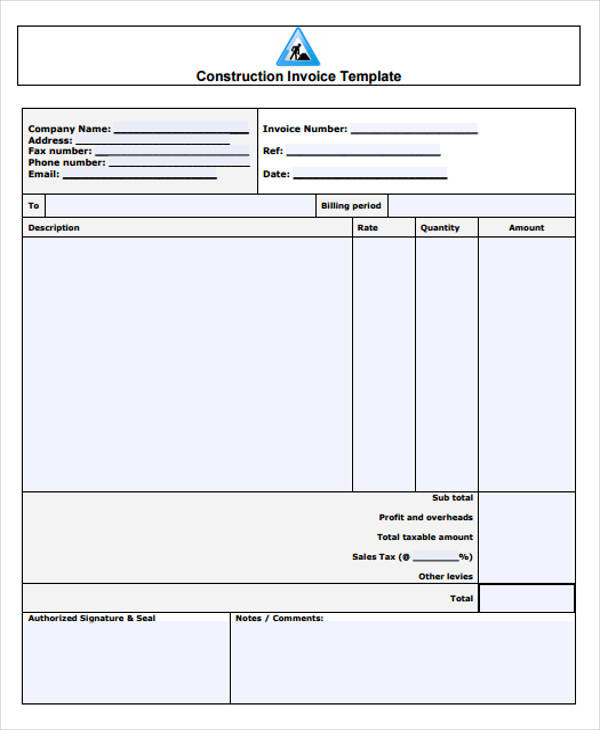 invoice template doc download